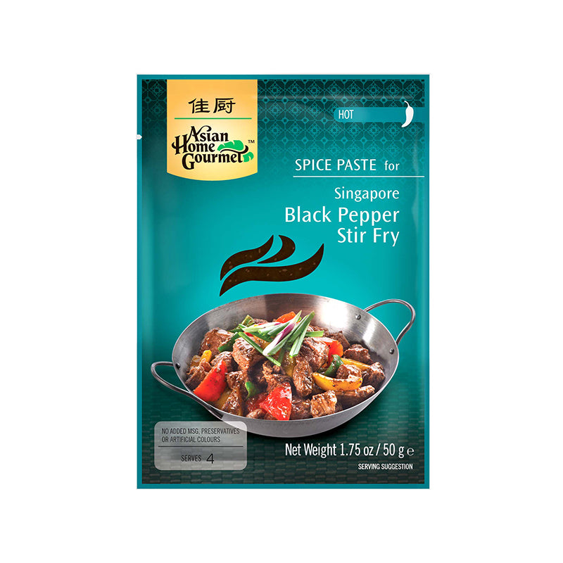 Asian Home Gourmet Spice Paste for Singapore Black Pepper Stir Fry 1.75 oz. (Pack of 3)
