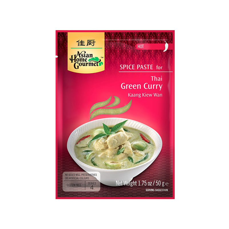 Asian Home Gourmet Spice Paste for Thai Green Curry 1.75 oz. (Pack of 3)