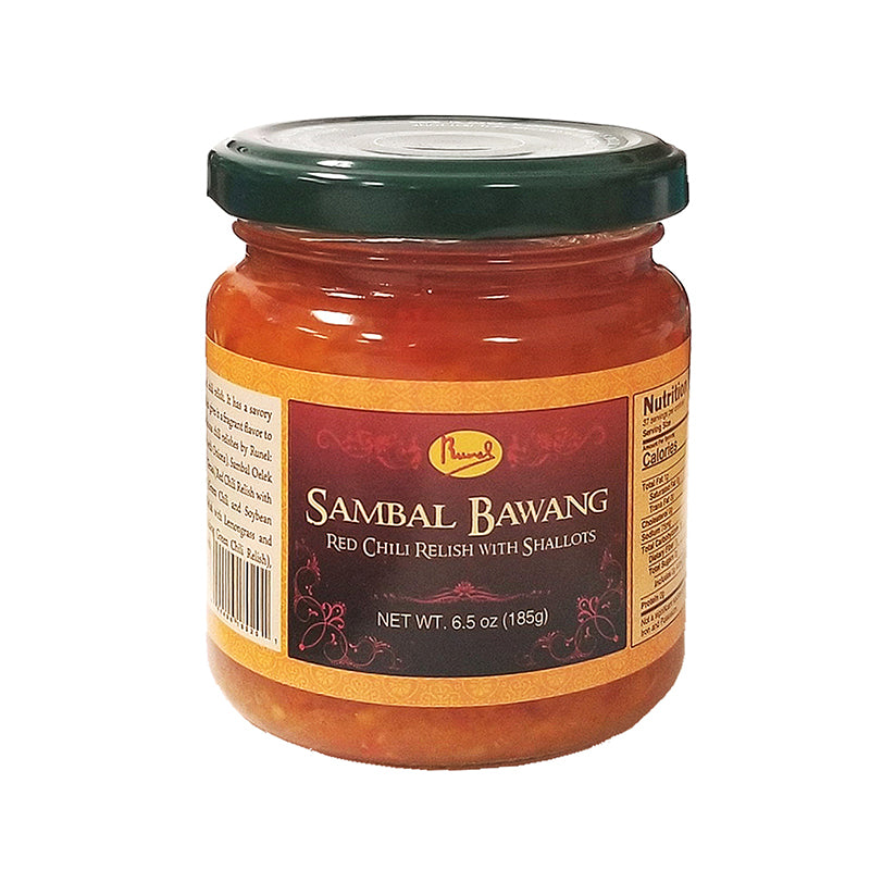 Runel Sambal Bawang - Red Chili Relish with Shallots 6.5 oz (185gr)