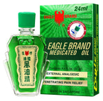 Eagle brand medicated oil in green parisian / tree-shaped style, glass bottle 24ml