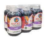 Red Bell Ube flavoring in a shrink-wrapped pack of 6 pet bottles of 1.8 fl oz. 
