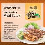 Asian Home Gourmet Marinade for Indonesian Meat Satay ingredients list. 