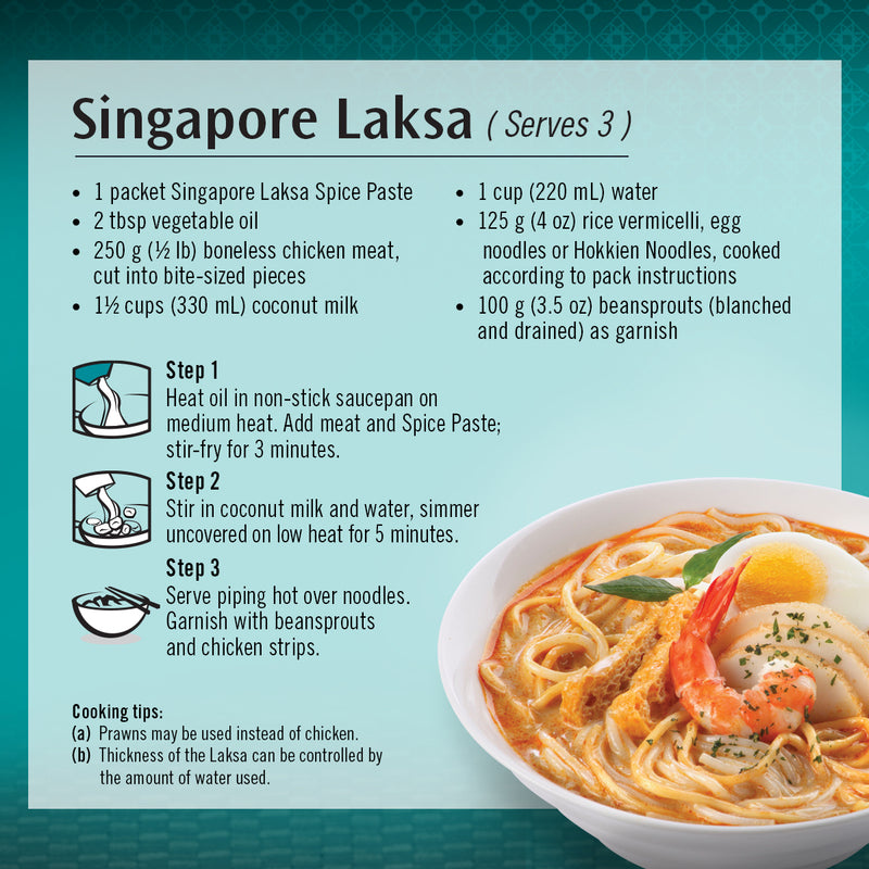 Asian Home Gourmet Singapore Laksa cooking instruction. 